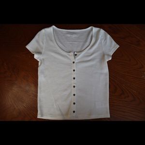 American Eagle White Button-up Shirt